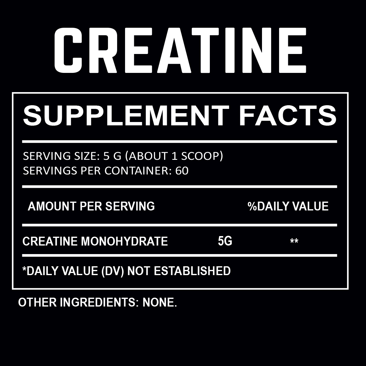 CREATINE ( 30 & 60 ) Servings