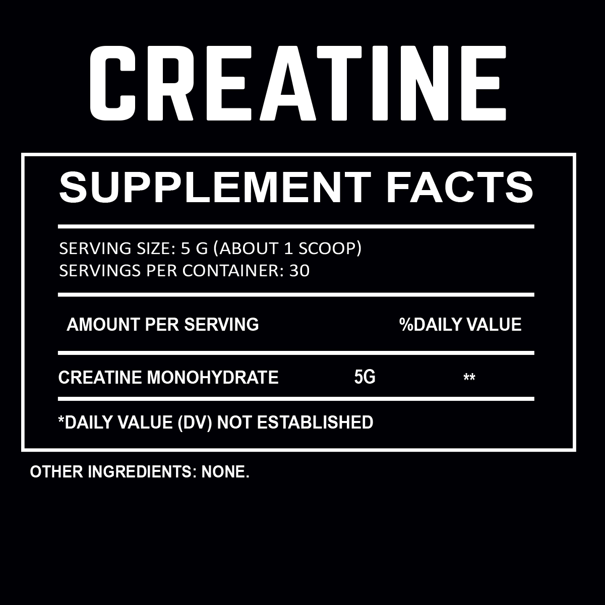 CREATINE ( 30 & 60 ) Servings